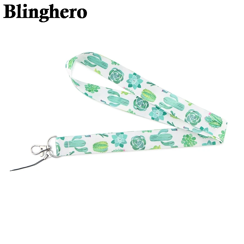 Ремешки на шею с изображением кактуса CA1056 зеленые ремешки для шеи растений