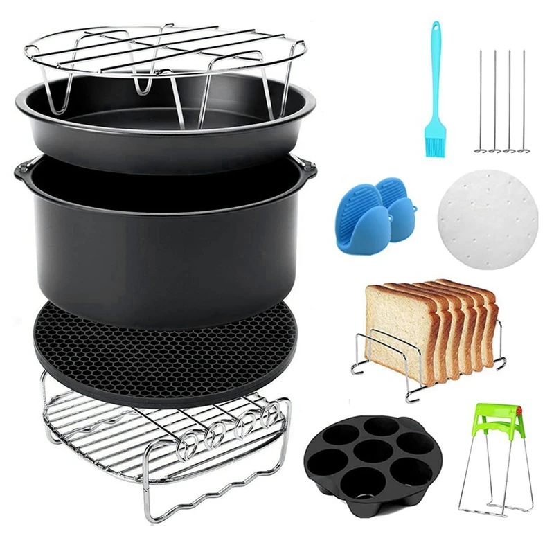 

7 Inch Air Fryer Accessories Compatible for Gowise USA COSORI Nuwave Ninja Tefal Cozyna Phillips Fit All 3.2QT - 5.8QT