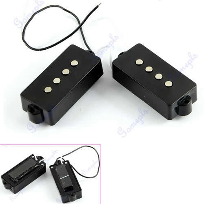 Black 4 String Noiseless Pickup Set For Precision P Bridge Bass Set27RD | Спорт и развлечения