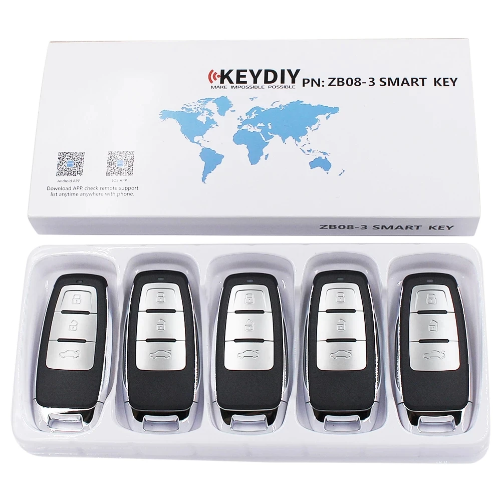 

RIOOAK Universal KEYDIY ZB08-3 KD Smart Key Remote for KD-X2/KD200/KD900/URG200/KD mini key programmer