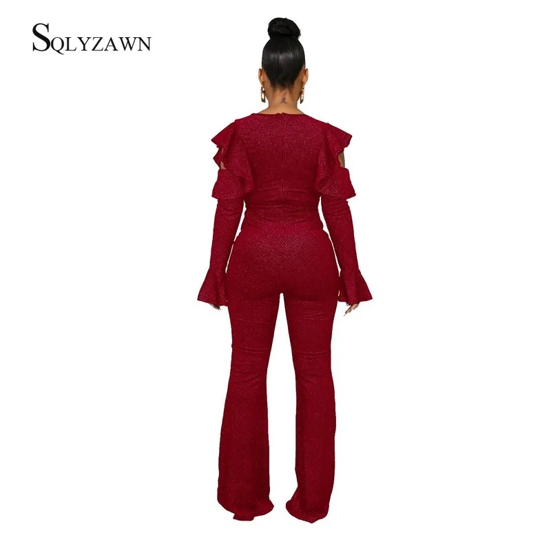 Женский комбинезон с длинными рукавами винтажный Облегающий черного красного