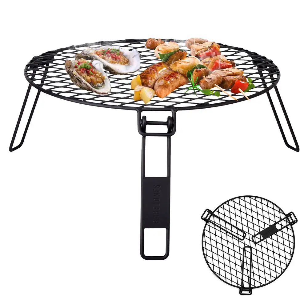 

Folding Barbecue Grill Heavy Duty Steel Portable Rack Premium Iron For Outdoor Camping Barbecue Picnic Cooking Boiling Water