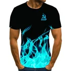 Новинка 2021, брендовая Новая мужская 3D футболка с коротким рукавом, Мужская футболка с коротким рукавом, однотонная мужская Свободная футболка, Мужской Топ