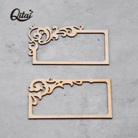photo frame corner qitai 24pcsset wooden crafts card home decoration accessory scrapbooking painting diy nature wood wf130
