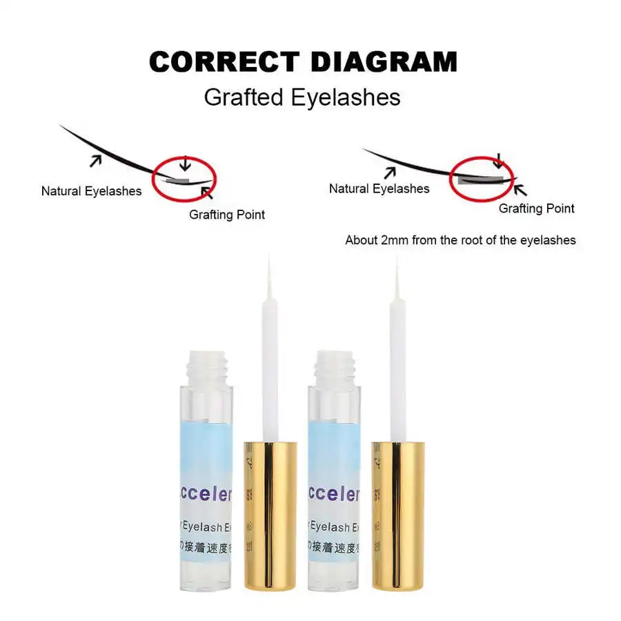 Клей для ресниц акселератор 2 бутылки Портативный Акселератор наращивания