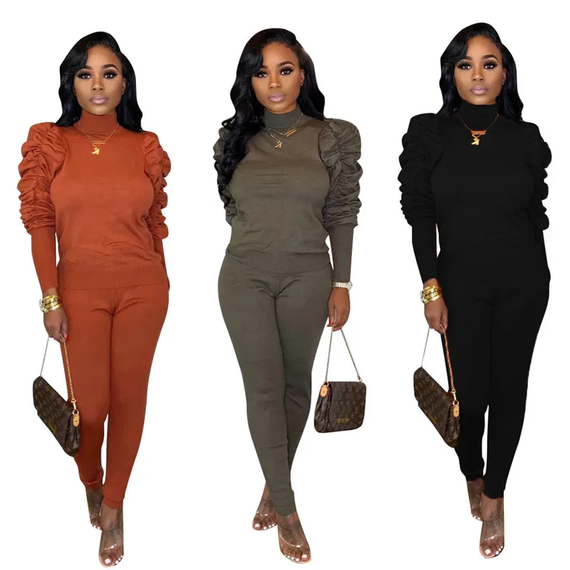 Adogirl Однотонный женский модный повседневный комплект из двух предметов