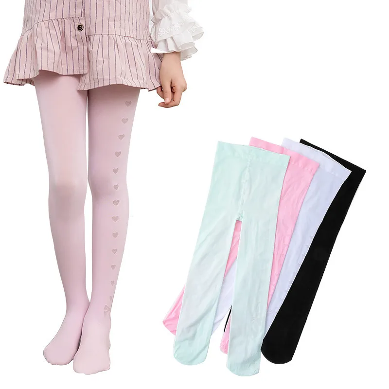 Колготки для девочек вельветовые осенне летние тонкие корейские детские чулки с
