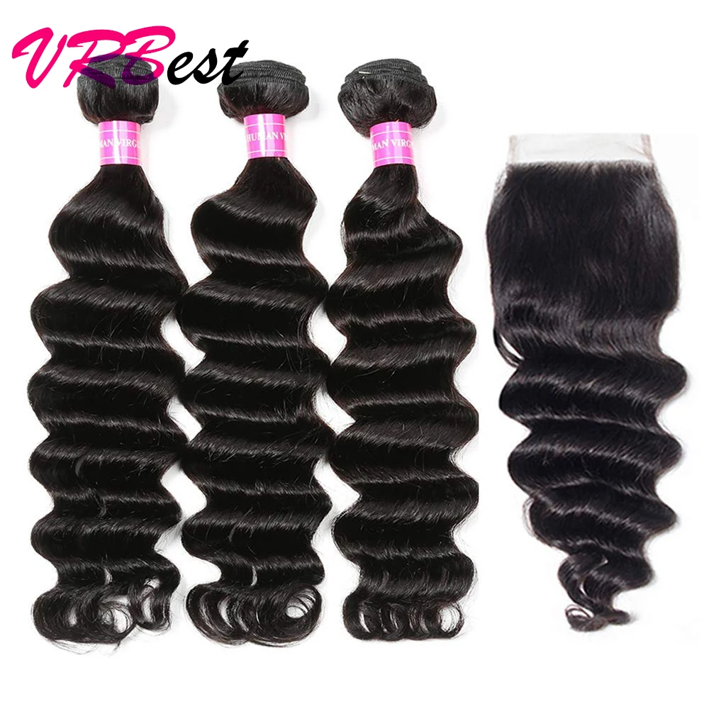 Бразильские пряди волос с застежкой Remy свободные глубокие волнистые