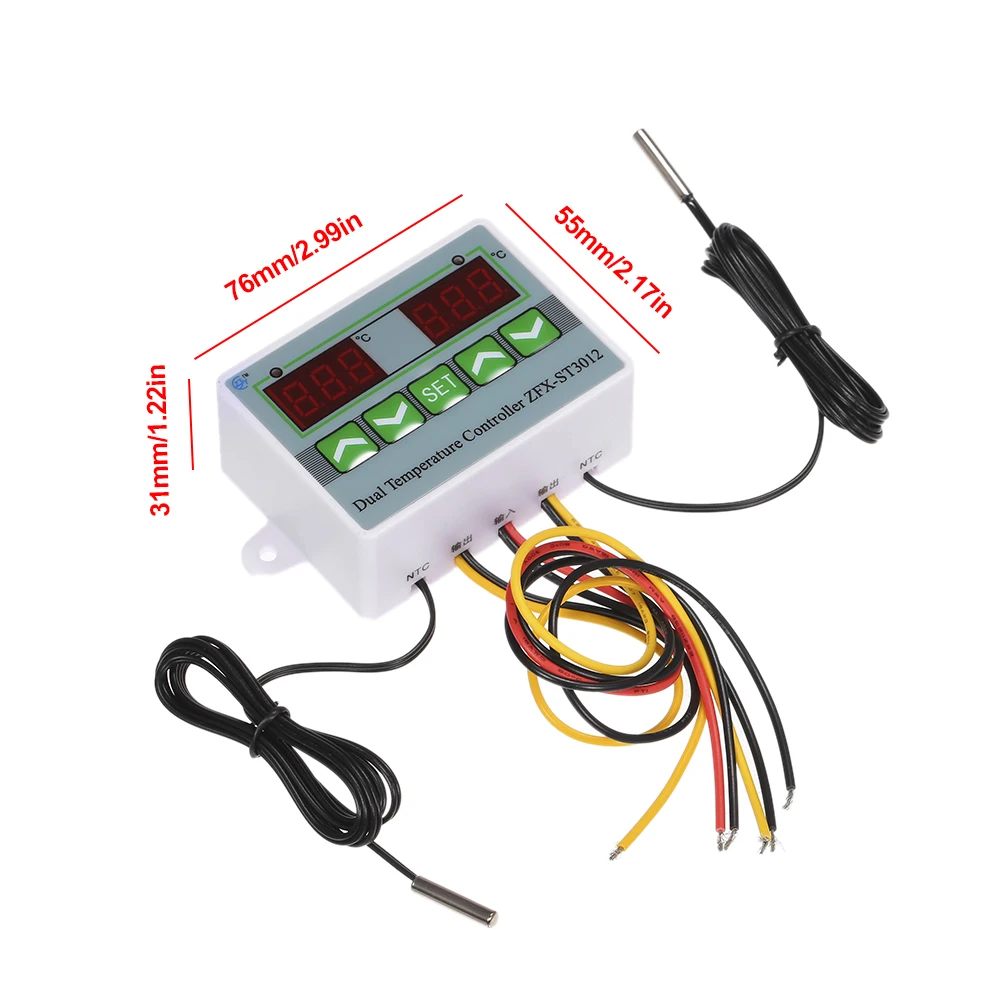 Digital Temperature Controller 12V/120W 24V 220V Microcomputer Refrigeration Heat Thermostat Control Switch | Дом и сад