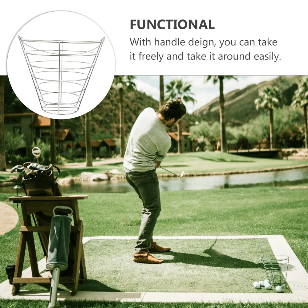 

Iron Container Basket with Handle 50 Balls Storage Holder