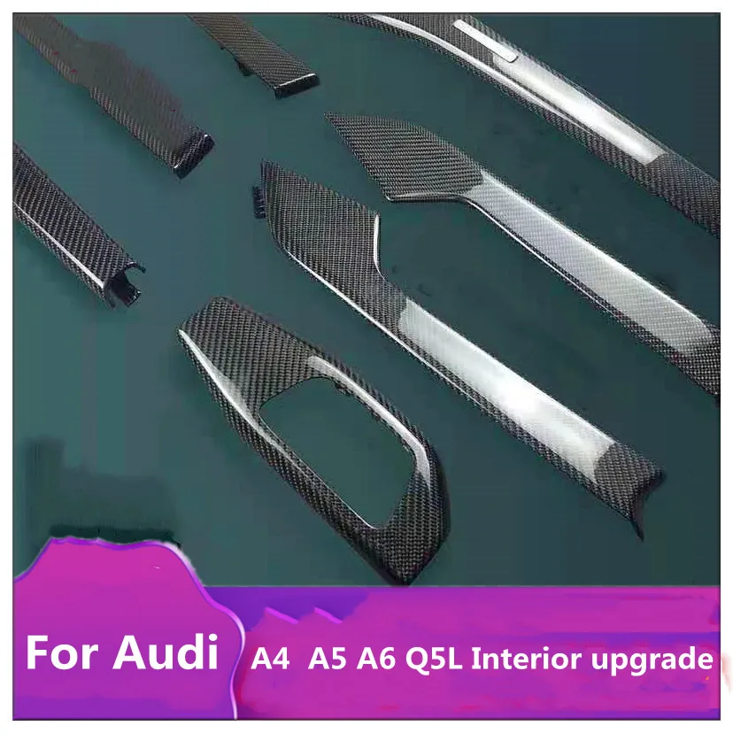

Подходит для Audi A4 A5 Q5L, модификация интерьера из углеродного волокна для A6 cen, деревянная центральная консоль, панель, дверная панель, украшен...