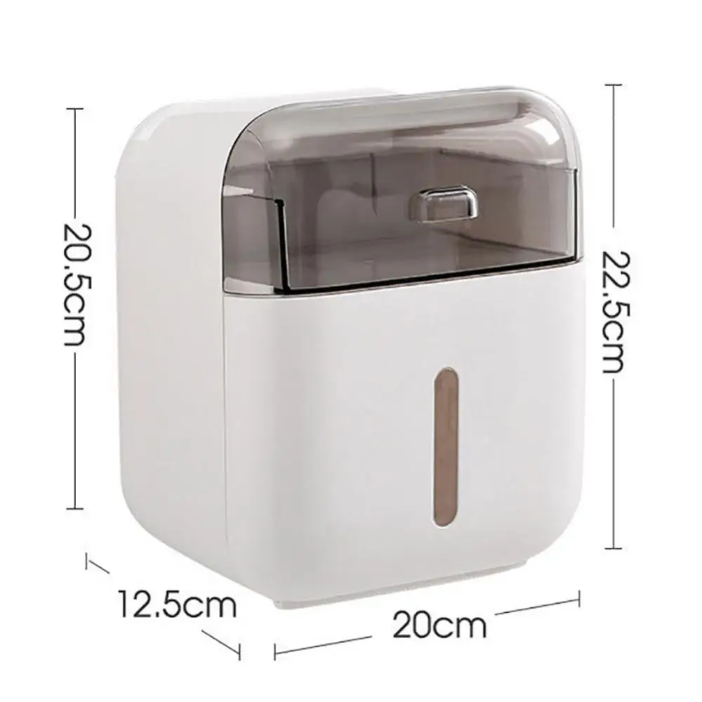 

Waterproof Wall Mount Toilet Paper Holder Storage Towel Bathroom Tissue Paper Box Rack Bathroom Toilet Tissue Tube Storage Box