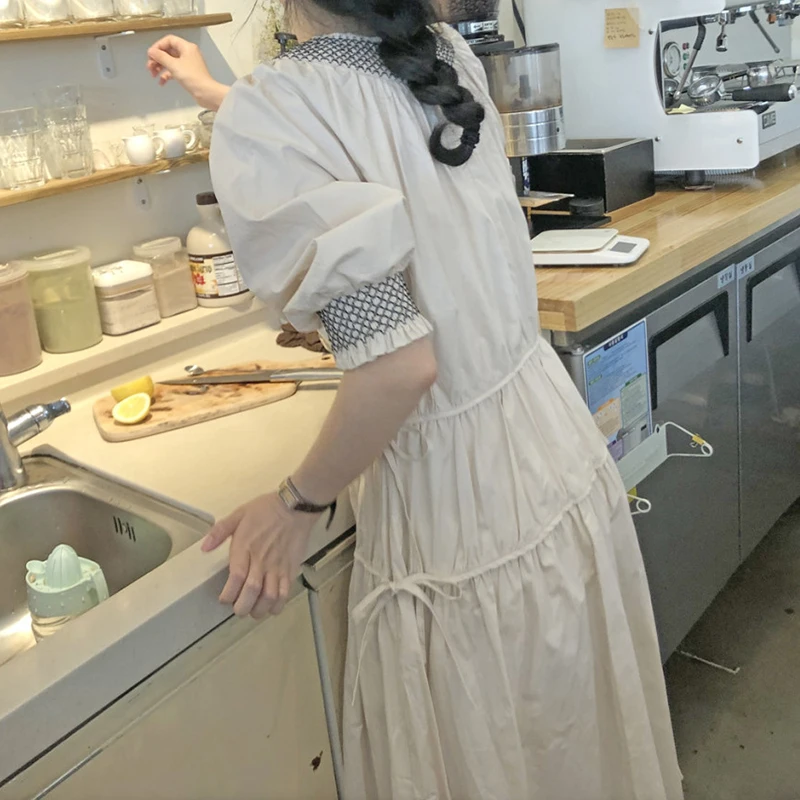 Женское винтажное платье макси [EWQ] свободное тонкое элегантное популярного