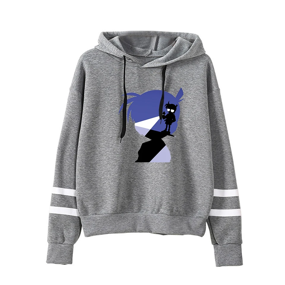 Grey Detective Conan Fashion Print Case Closed Hoodies Outwear Sweatshirt Casual Unisex Soft Streetwear Trendy Hot sale Clothes - Цвет: Grey