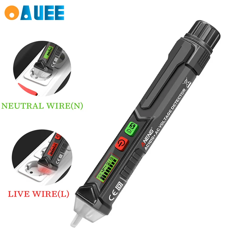 

LCD liquid crystal display non-contact test pencil AC Voltage Detector Tester Meter with LED Light Indicator Tester 12V-1010v