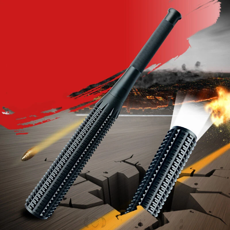 

Baseball Bat LED Flashlight 450 Lumens Waterproof Super Bright Baton Aluminium Alloy Torch for Emergency and Safety Self Defense