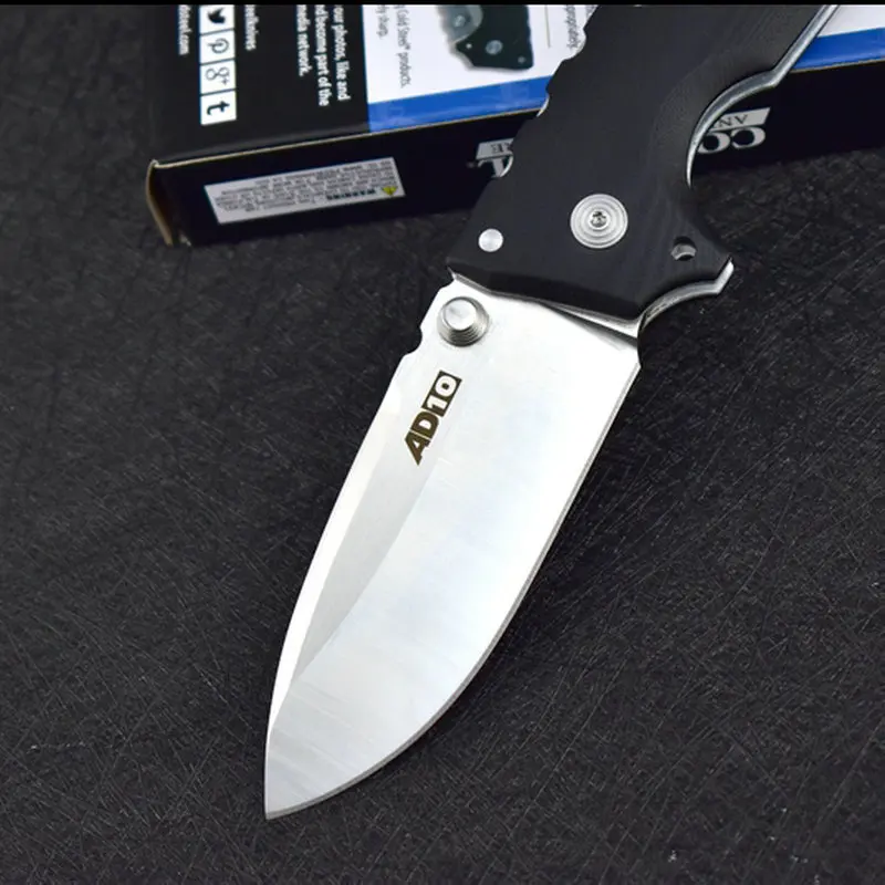 Cuchillo plegable de acero S35vn AD-10, herramienta de supervivencia EDC portátil de alta dureza para exteriores, cuchillo de fruta, lucha afilada, acampada, duradero