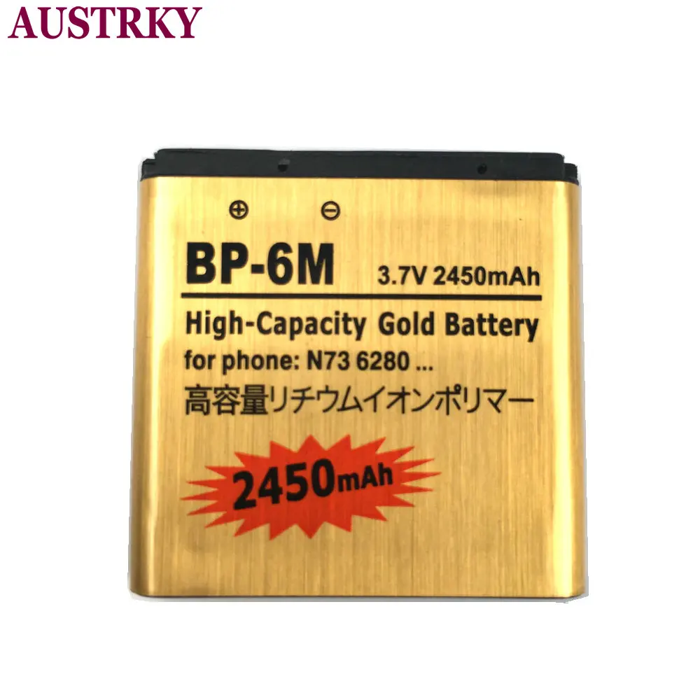 Новый BP 6M 2450 мАч аккумулятор телефона для Nokia N73 N77 N93 N93S 3250 6151 6233 6234 6280 6288 6290 9300I 9300