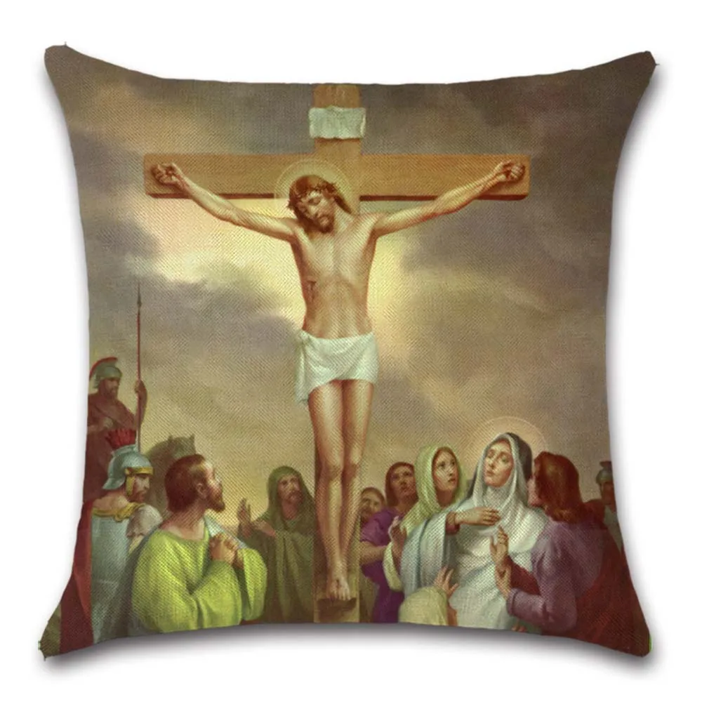 Иисус страдал 14 раз христианство наволочка декоративный домашний диван кресло