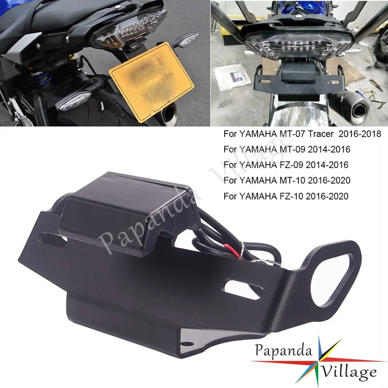

For Yamaha MT-07 MT-09 MT-10 FZ-09 FZ-10 2014-2018 Motorcycle Tail Tidy Fender Eliminator Kit License Registration Plate Frame