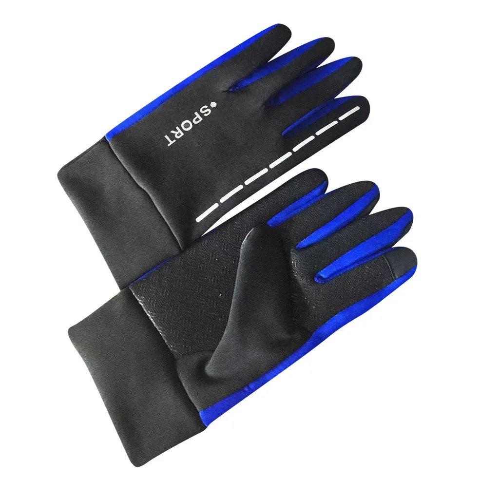 Мужские зимние перчатки с противоскользящими эластичными манжетами теплые