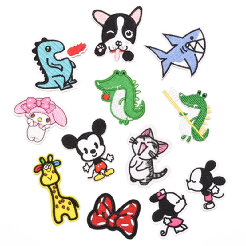 Сделай сам украшение красивый медвежонок из мультфильма одежда вышивка цветок в