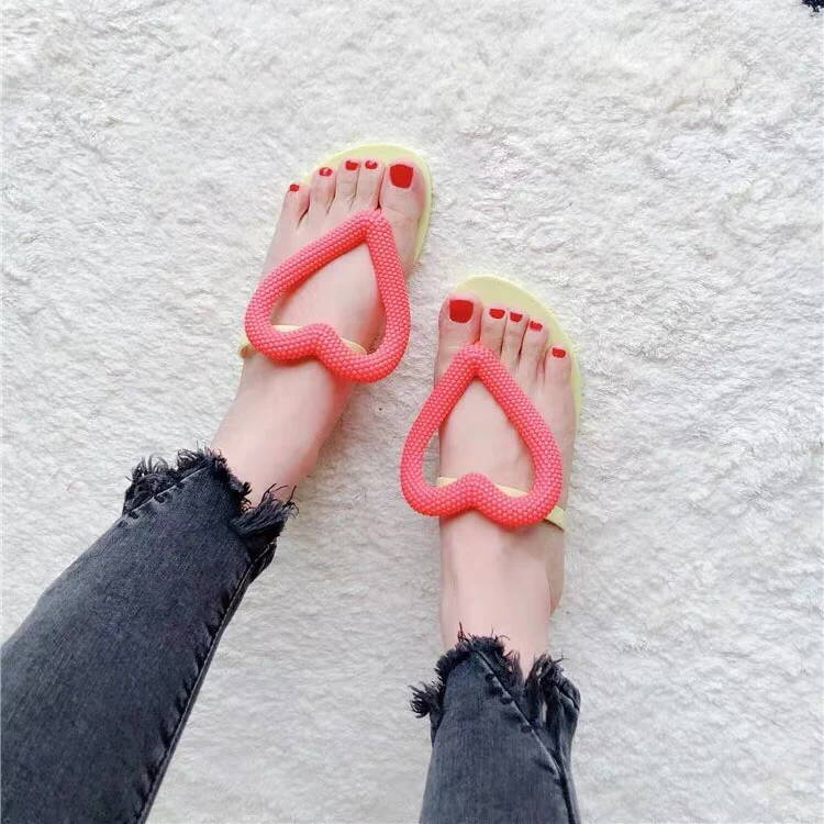 Женские пляжные шлепанцы на плоской подошве с каблуком|Тапочки| |