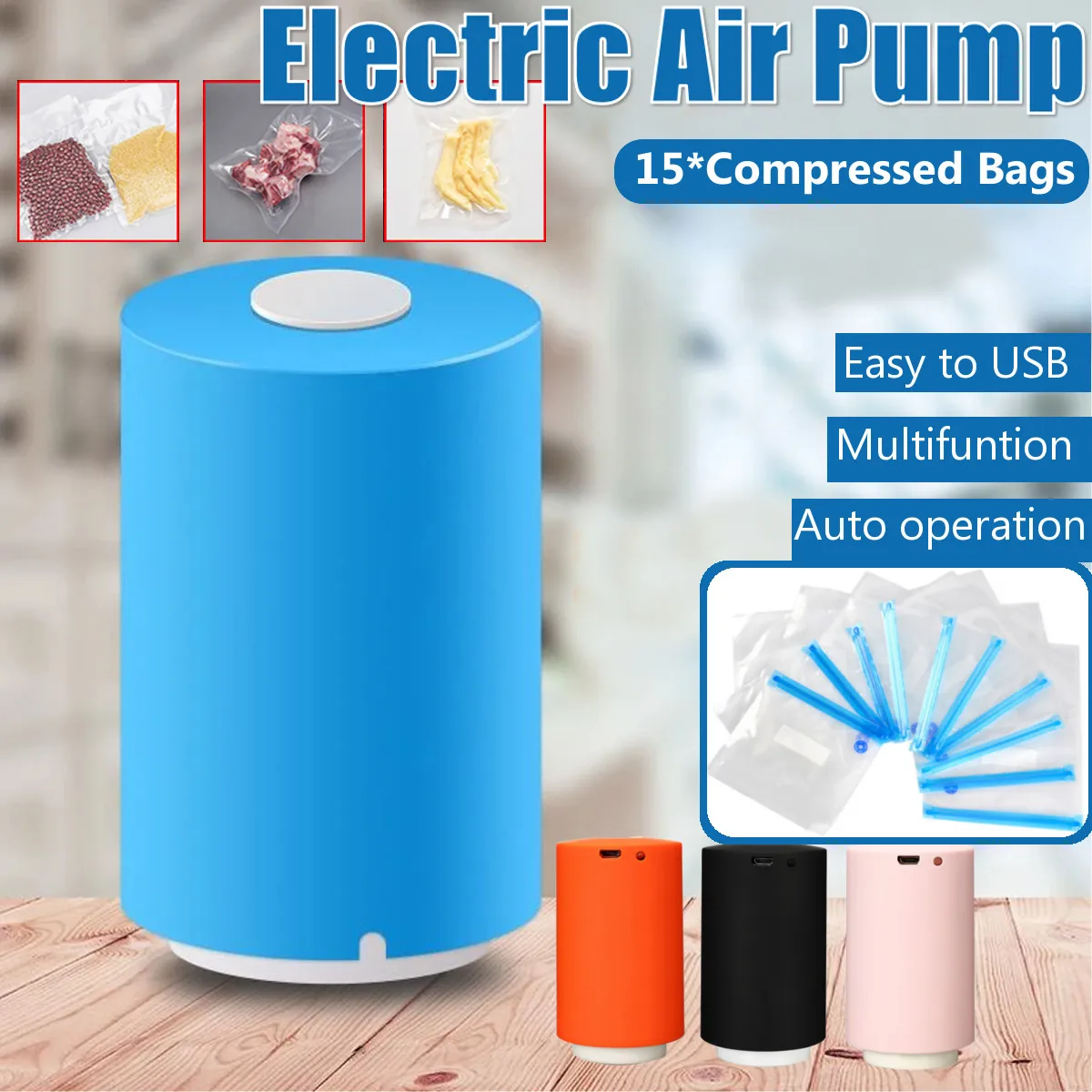Мини USB бытовой Еда Автоматический Вакуумный компрессионный упаковщик ручной
