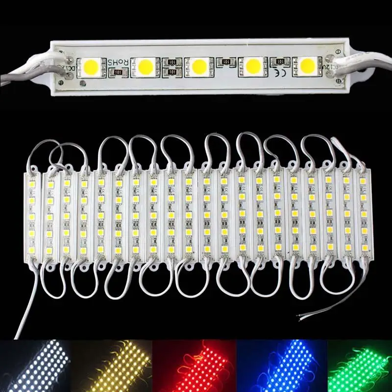 5 SMD 5050 Светодиодный модуль светильник Водонепроницаемая жесткая полоса