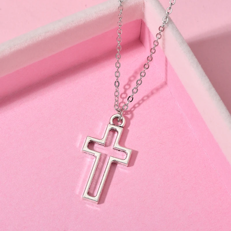 Узор колье религия Египетский Анкх ожерелья с распятием подвески из нержавеющей