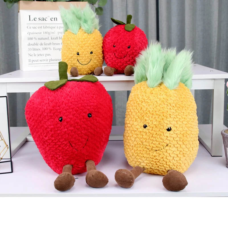 1 шт. кавайный арбуз вишня плоды ананаса Мягкие плюшевые милые игрушки мягкие