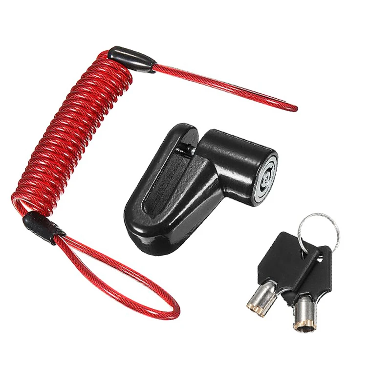 Disc Brakes Wheel Lock Portable Anti-theft Steel Wire Bicycle Electric Skateboard For Scooter Accessories | Спорт и развлечения