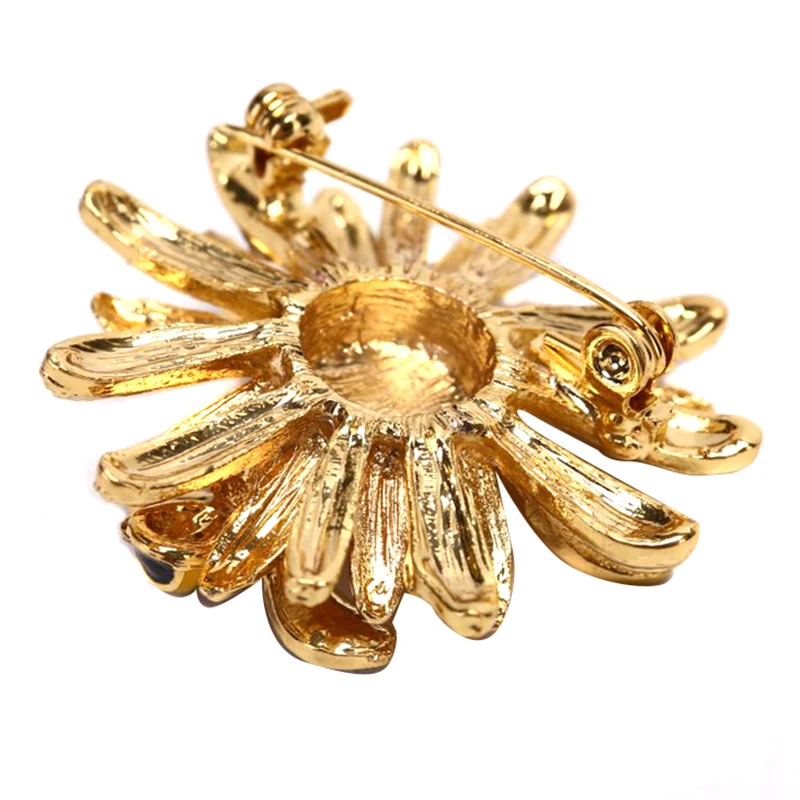 Новинка броши в виде подсолнуха пчелы модная брошь насекомого с кристаллами