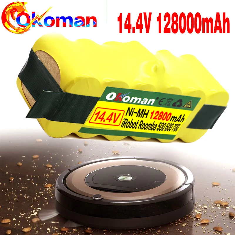 Высокая емкость 12800mAh 14 4 V батарея для iRobot Roomba пылесос 500 530 540 550 620 600 650 700 780 790