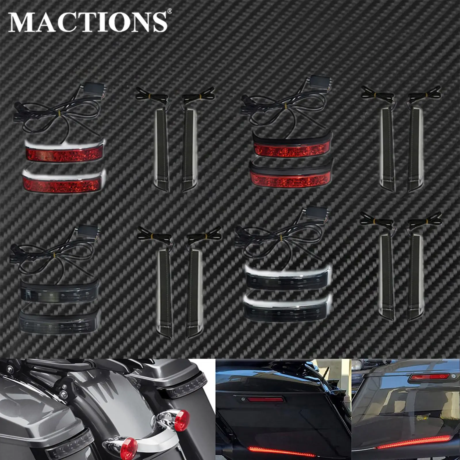 

Motorcycle Led Saddlebag Turn Lamp Light &Rear Saddlebag Extended LED Turn Signal Light For Harley Touring Road Glide FLHX 14-Up