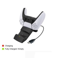 electronic machine accessories led dual controller charger station for sony ps5 gamepad joystick power cradle