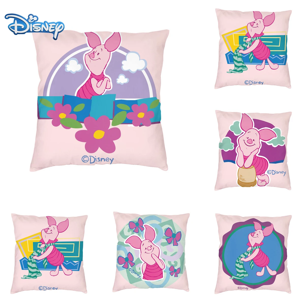 

Disney Pillowcase Pooh Baer Tigger cute Cartoon Polyester Peachskin Cushion Cover Sofa Pillowcase Home Decoration Children Gift