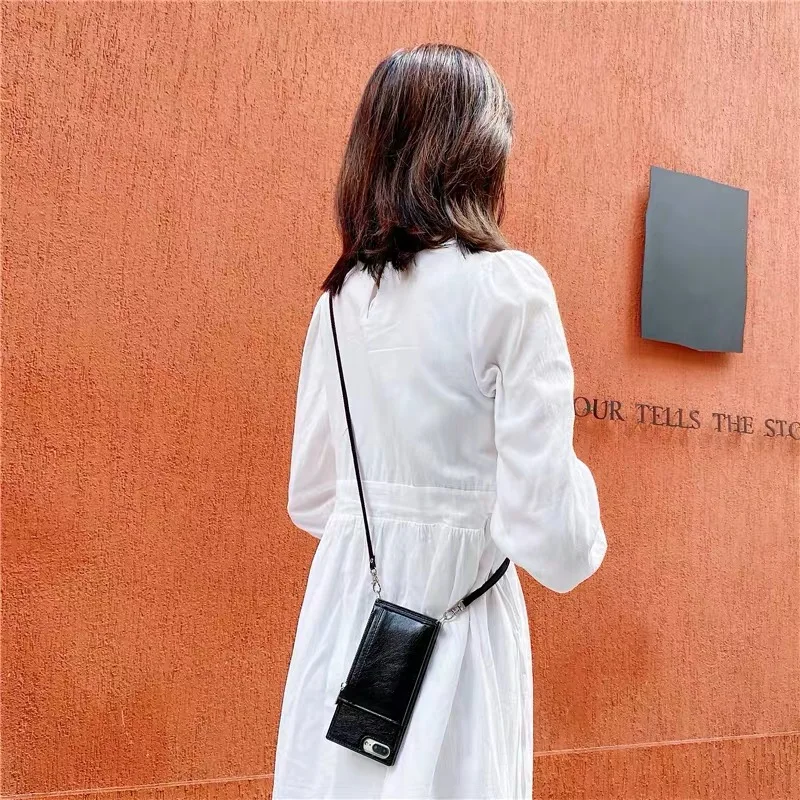 Luxury Crossbody Strap Leather Zipper Wallet Phone Case for Samsung S20 FE S9 S10+ Note 20 10 9 A905G Card Stand Holder Cover | Мобильные