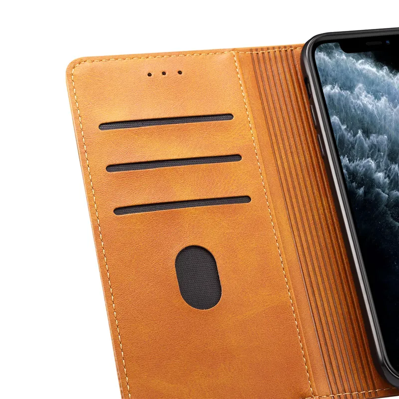 Кожаный чехол для iPhone 12 11 Pro XS Max XR X 8 7 6 6S Plus откидной Чехол бумажник Samsung S20 S10 S9 S8 Note
