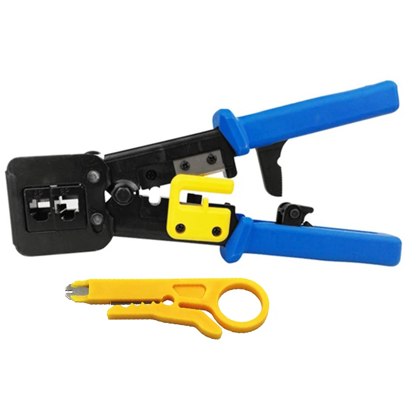 Promotion! Ez Rj45 Crimp Tool for Cat 5 / 6 Pass- Through Connectors Ethernet Cable Ratchet Crimping T | Инструменты