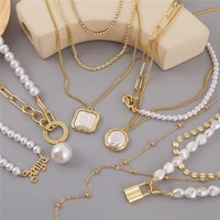 vintage pearl choker necklace for women fashion summer white imitation pearl necklaces 2021 trend elegant wedding jewelry