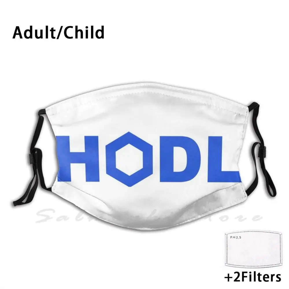 Моющаяся маска Chainlink Hodl с принтом для защиты от пыли Btc Биткоин Eth Ethereum Ltc Litecoin Xrp