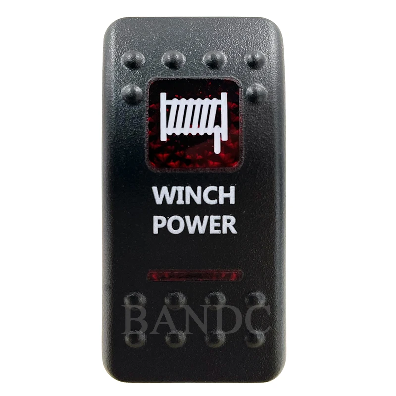 Крышка только! лебедки клавишный выключатель питания красное окно с маркировкой