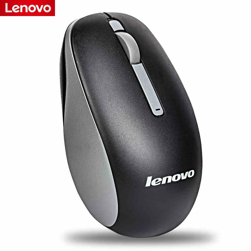 Беспроводная мышь Lenovo N100 2 4 ГГц настольный USB компьютер мини для ноутбука черный