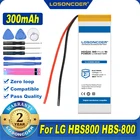 100% Оригинальный LOSONCOER Новый 300 мАч, Батарея для LG HBS800 HBS-800 Bluetooth наушники гарнитура батареи