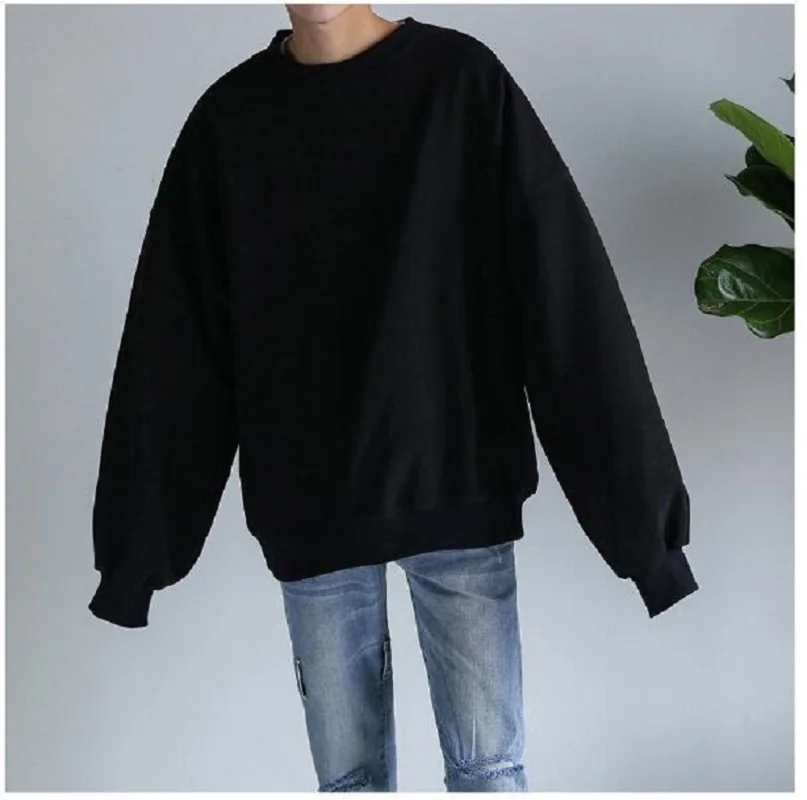 

ZOGAA Fashion Sweatshirt Autumn Winter Men's Women's Round Neck Solid Color Casual Loose Plus Velvet Thickening mens clothing