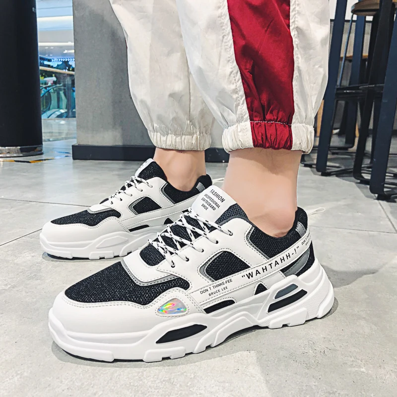 

2021 men's sports shoes summer trend casual shoes increased by 6 cm non-slip old shoes white shoes sneakers zapatos de hombre
