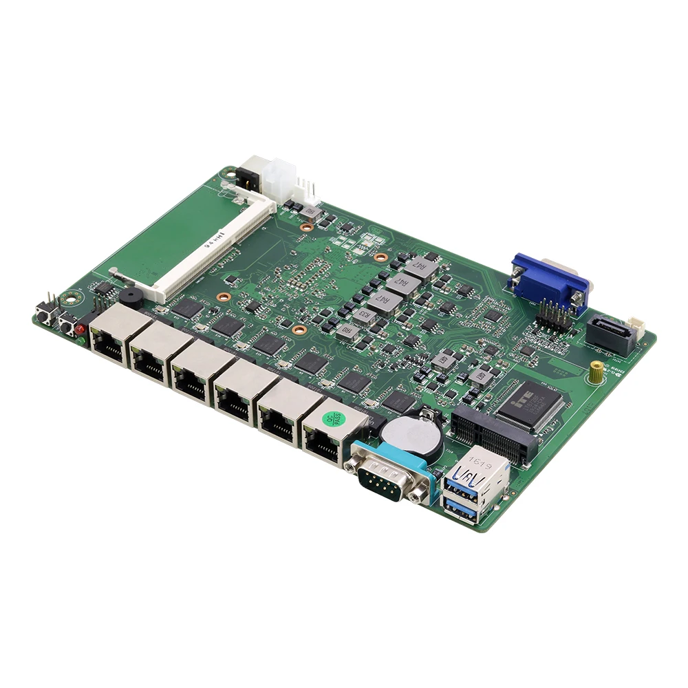 Intel Core i3-7100U Встроенная плата Pfsense Firewall 6 LAN Intel 211AT Gigabit Ethernet VGA RS232 2xUSB3. 0 DDR3L mSATA SATA