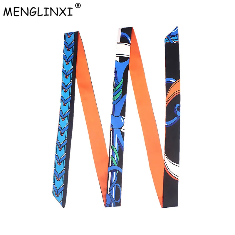 

200 см Многофункциональный бренд шелковый шарф тонкий шарф женская сумка ленты женский пояс Модные головные шарфы и обертывания для женщин