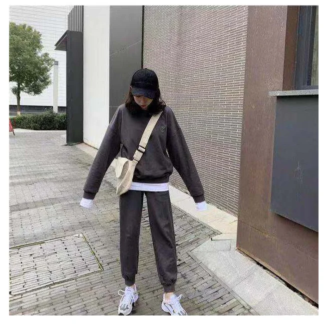 Женский костюм для отдыха свитер и штаны в западном стиле модный двойка